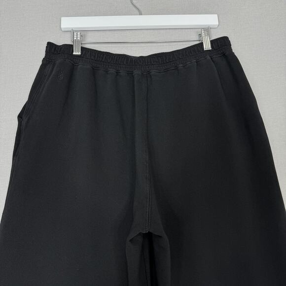 Free People Movement Pants Womens Small Black Terry Wide Leg Crop Sweatpants - Picture 6 of 13